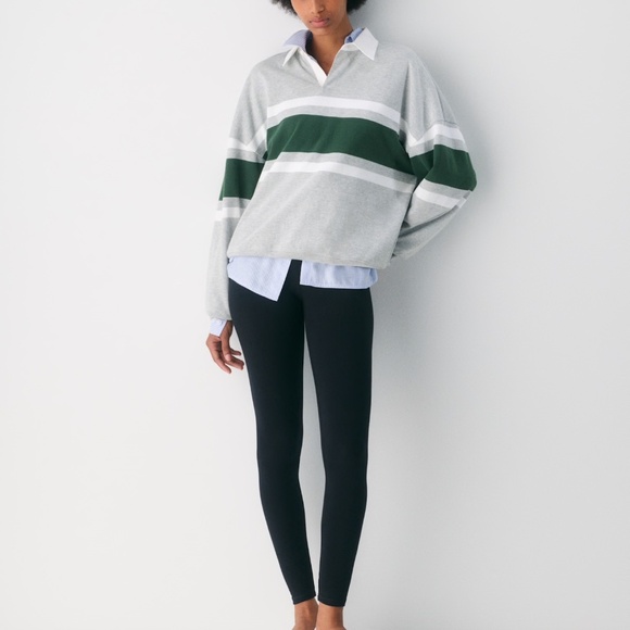 TNA Mighty Cotton Lomu Polo Longsleeve — XXS (Hthr Chrm / Campus Grn) - Picture 4 of 11